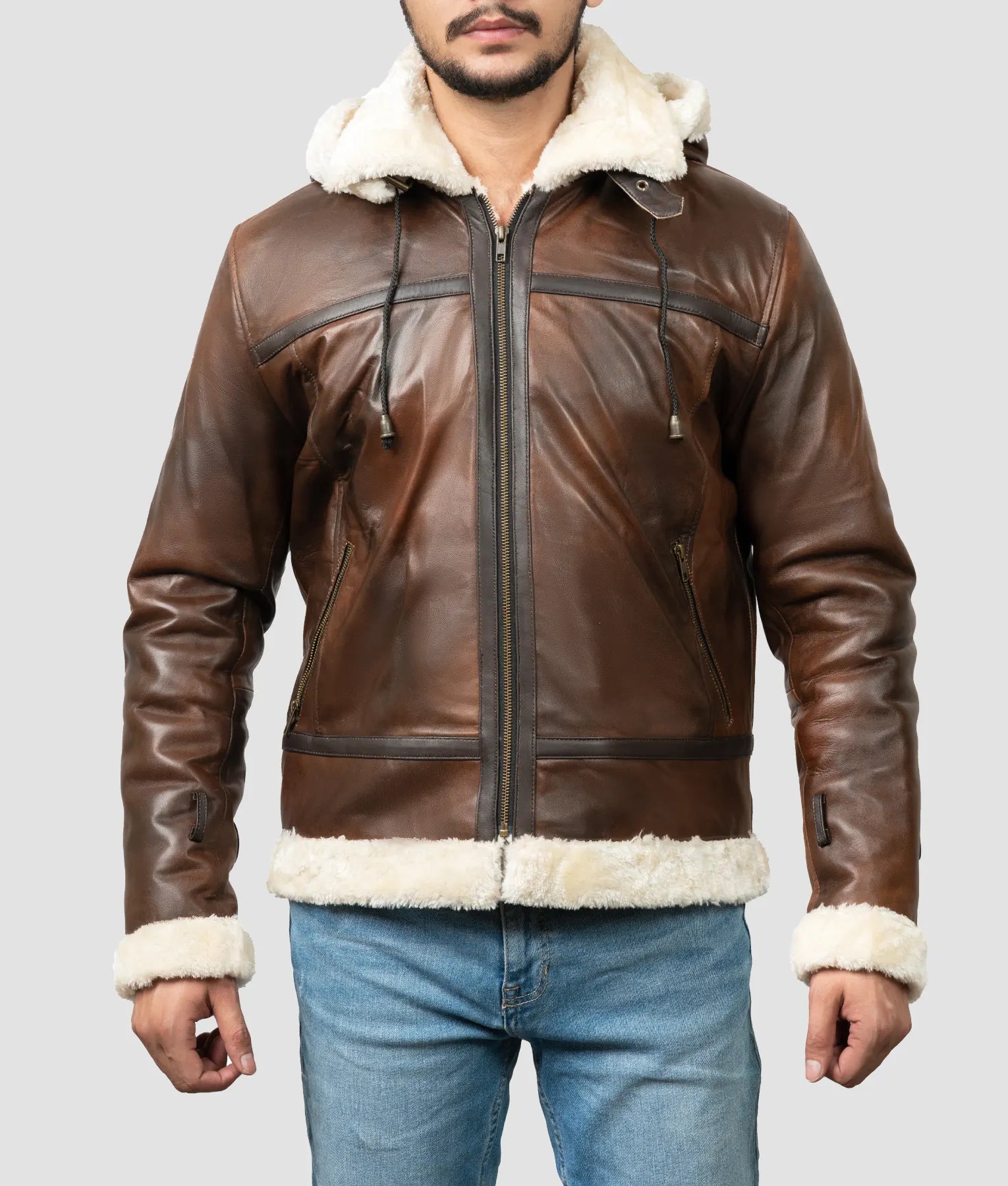 Andrew Mens Hilton B-3 Aviator Bomber Jacket | Mens Hilton B-3 Aviator Bomber Jacket-1