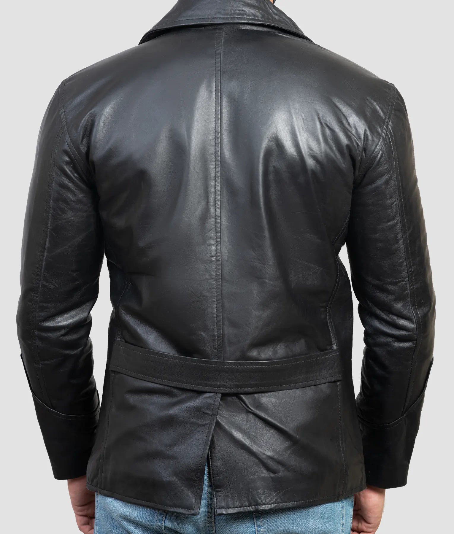 Ben Mens Black Leather Jacket | Mens Black Leather Jacket-4