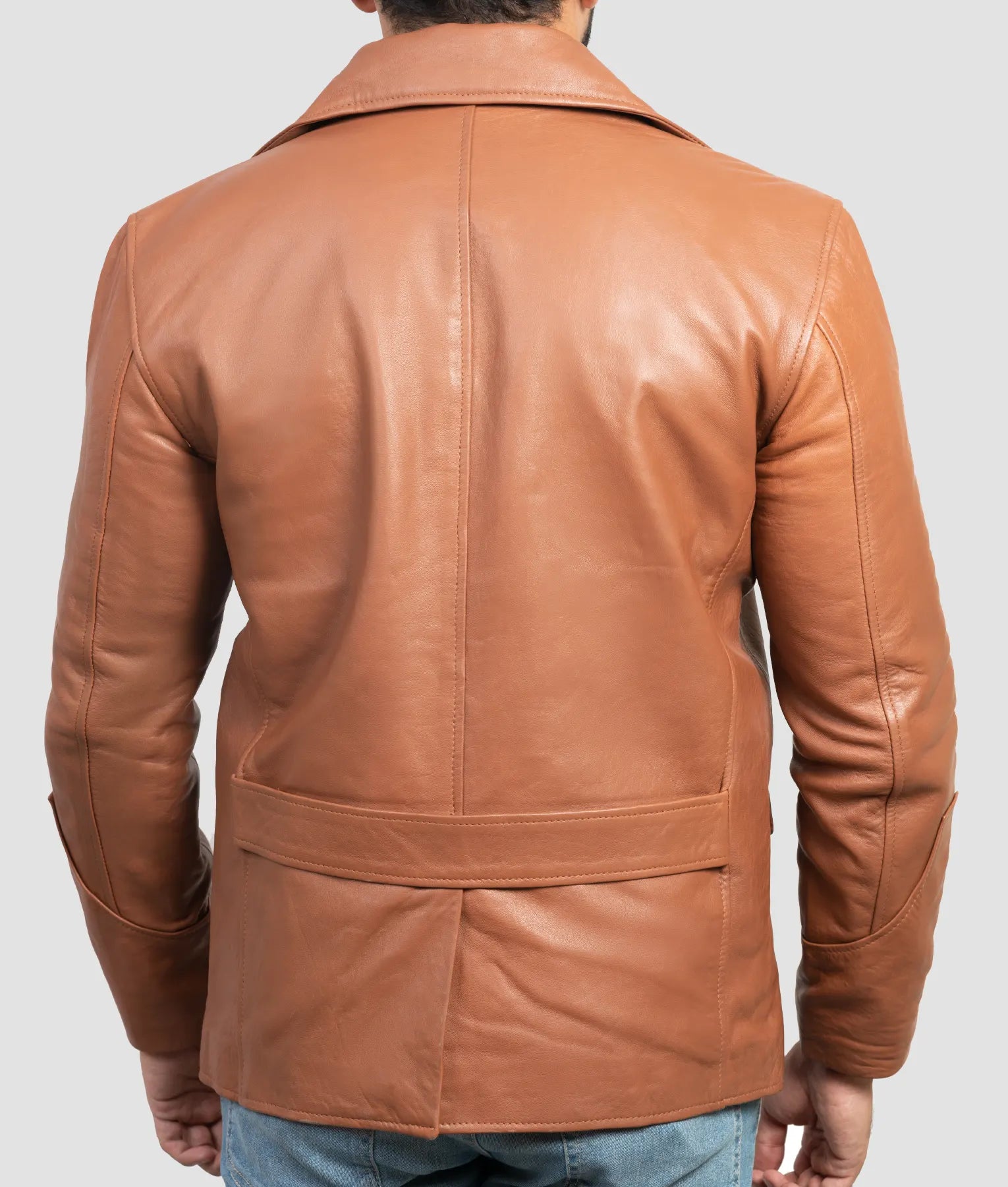 Ben Mens Brown Leather Jacket | Mens Brown Leather Jacket-4