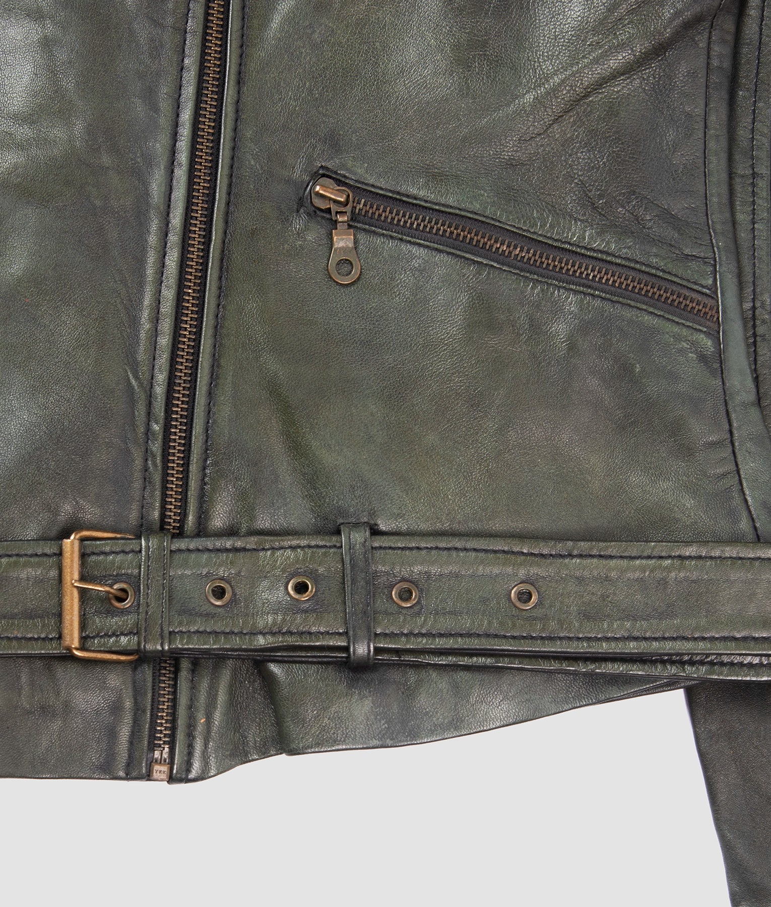 Brandy Womens Distressed Black Leather Biker Jacket | Womens Distressed Black Leather Biker Jacket-3