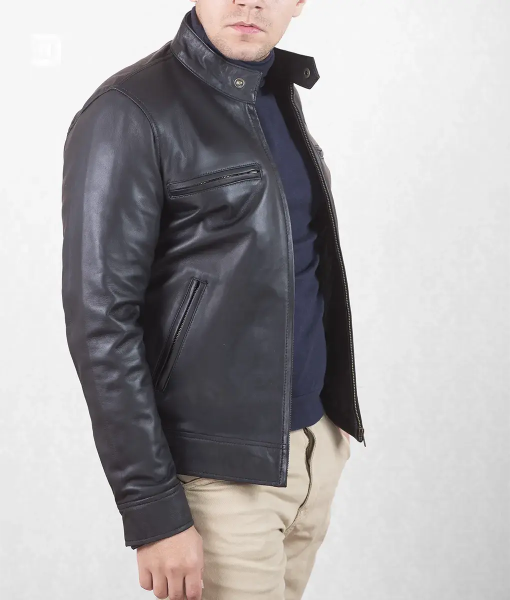Brian Mens Black Leather Jacket My Store