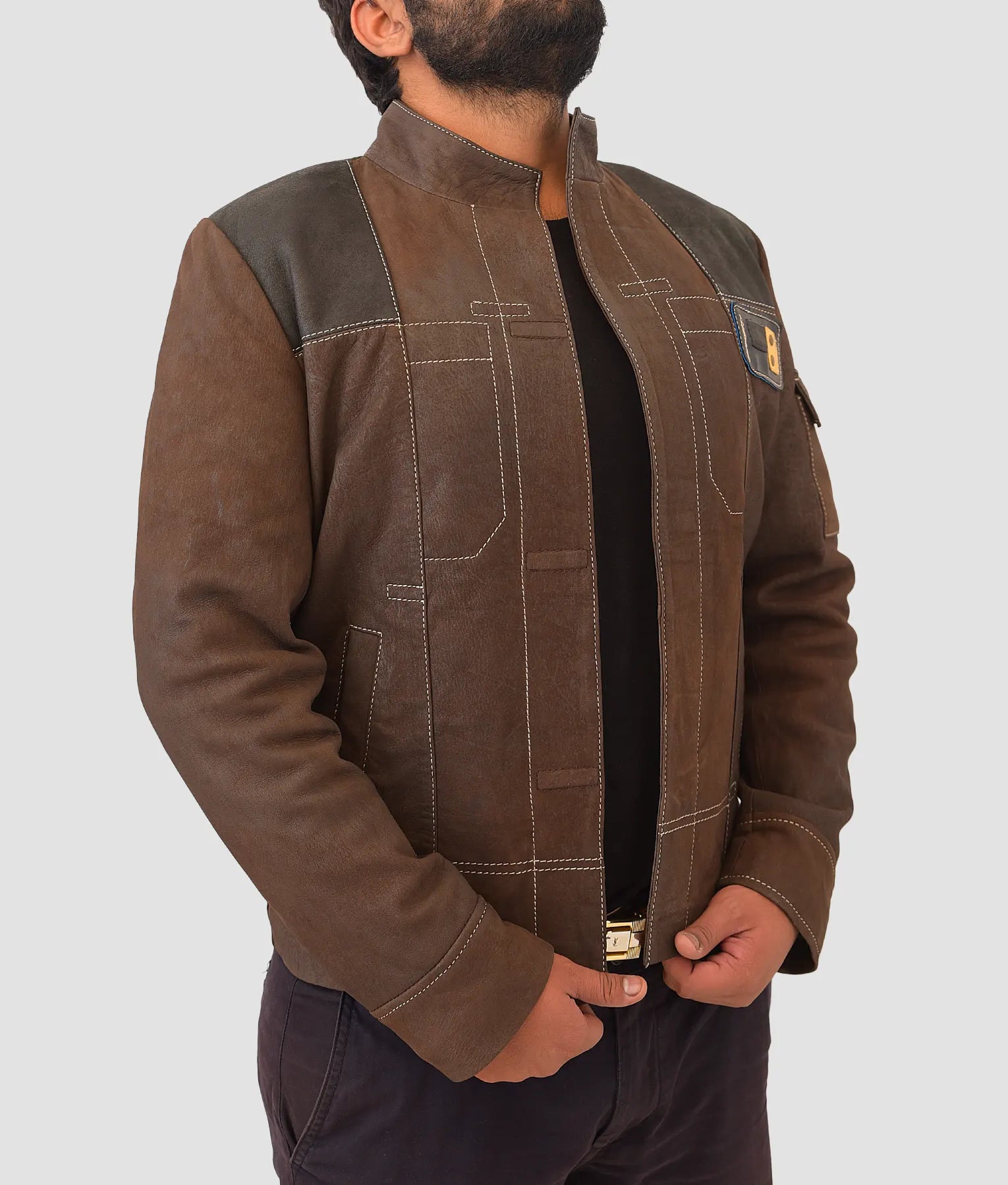 Bruce Mens Brown Suede Jacket | Mens Brown Suede Jacket-2