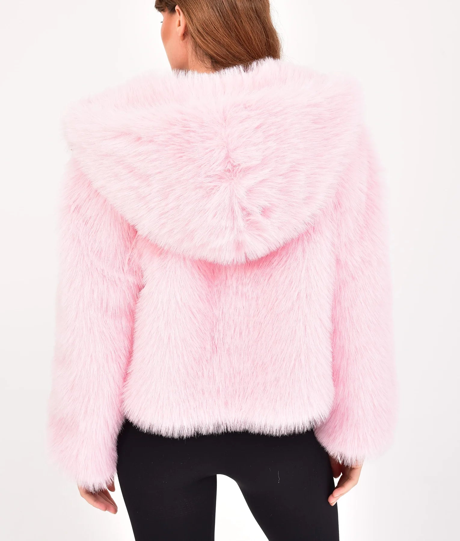 Cathleen Women's Pink Fur Jacket | Women's Pink Fur Jacket-2