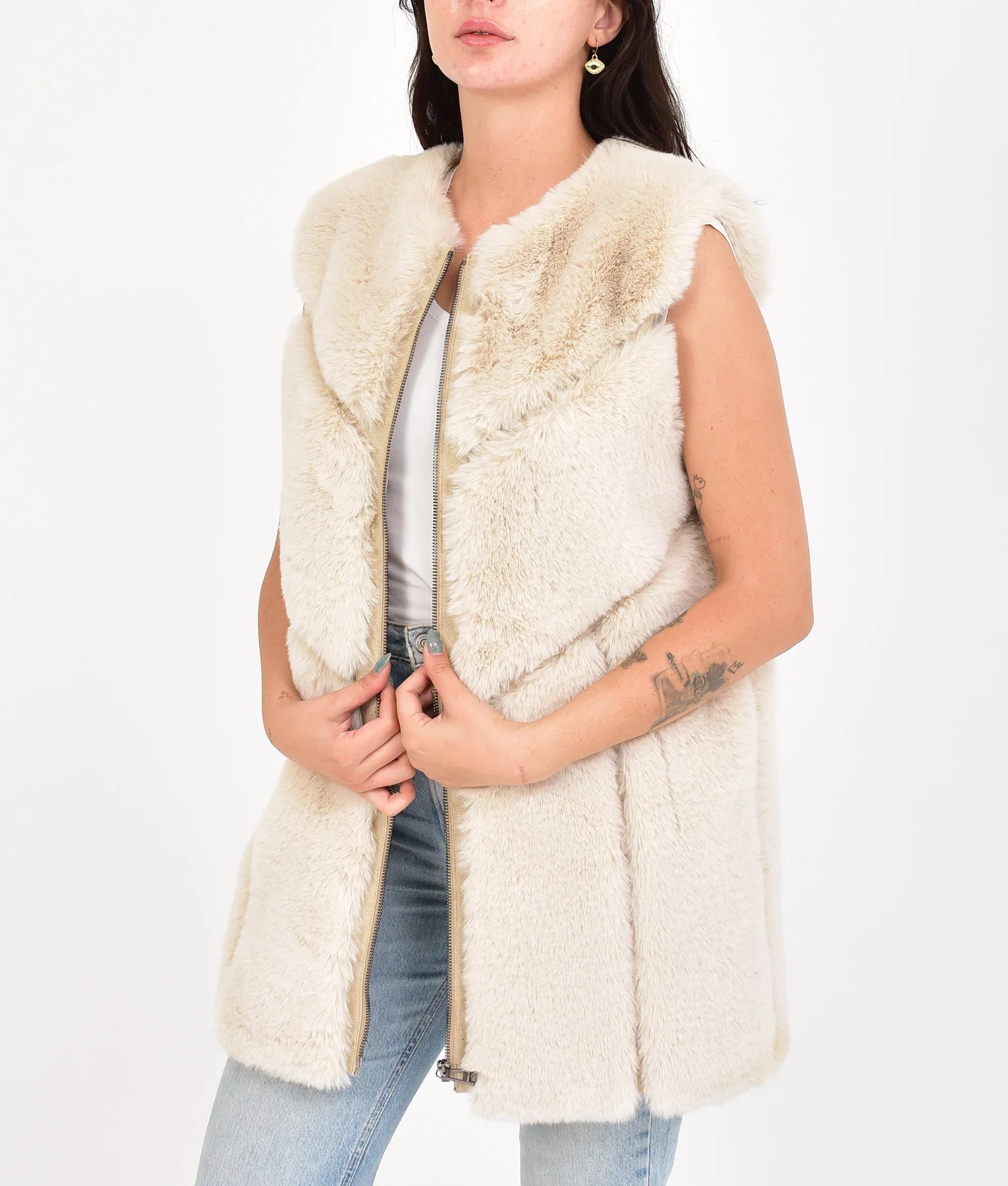 Cecilia Womens Fur Vest |  Womens Fur Vest-2