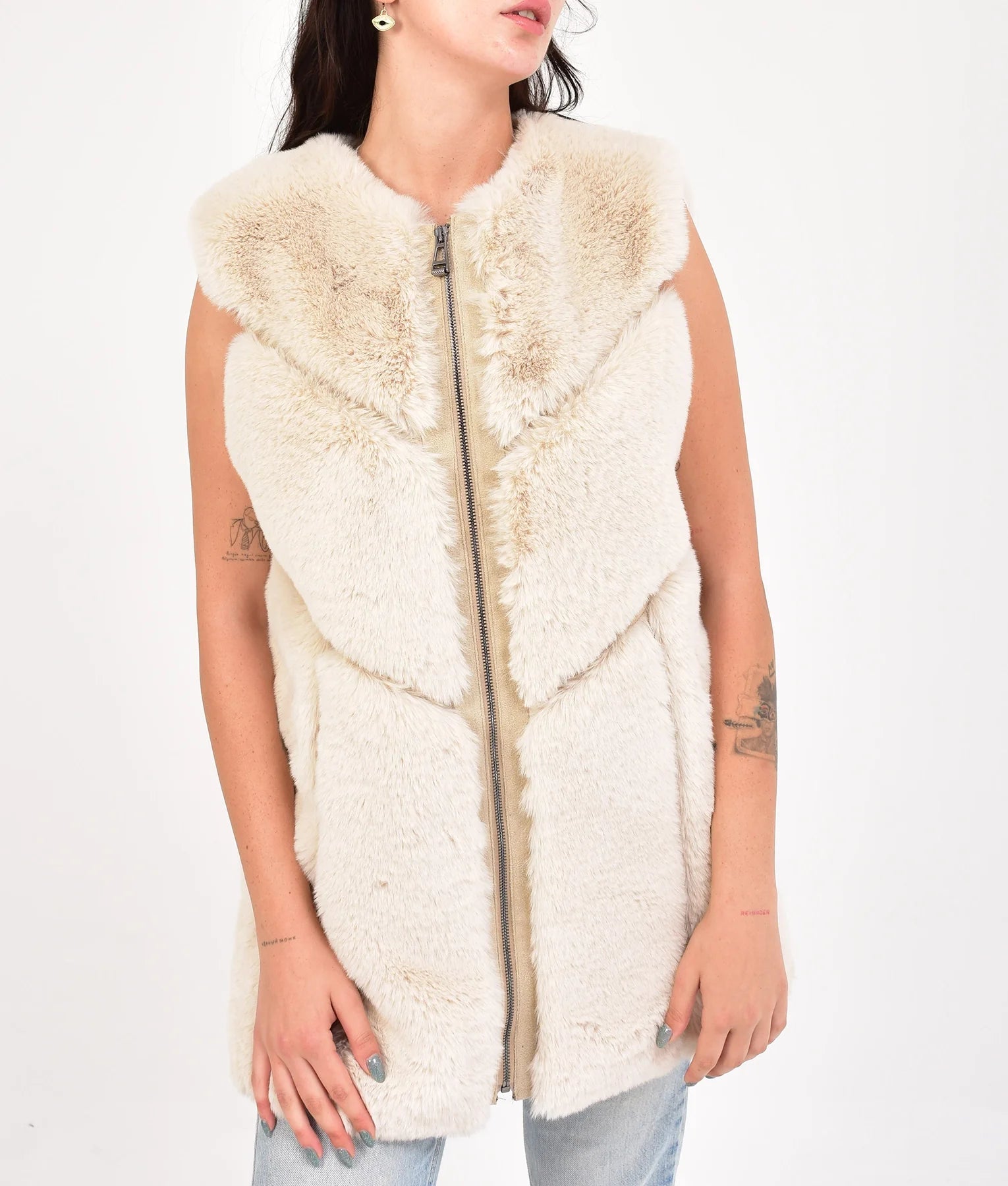 Cecilia Womens Fur Vest |  Womens Fur Vest-3