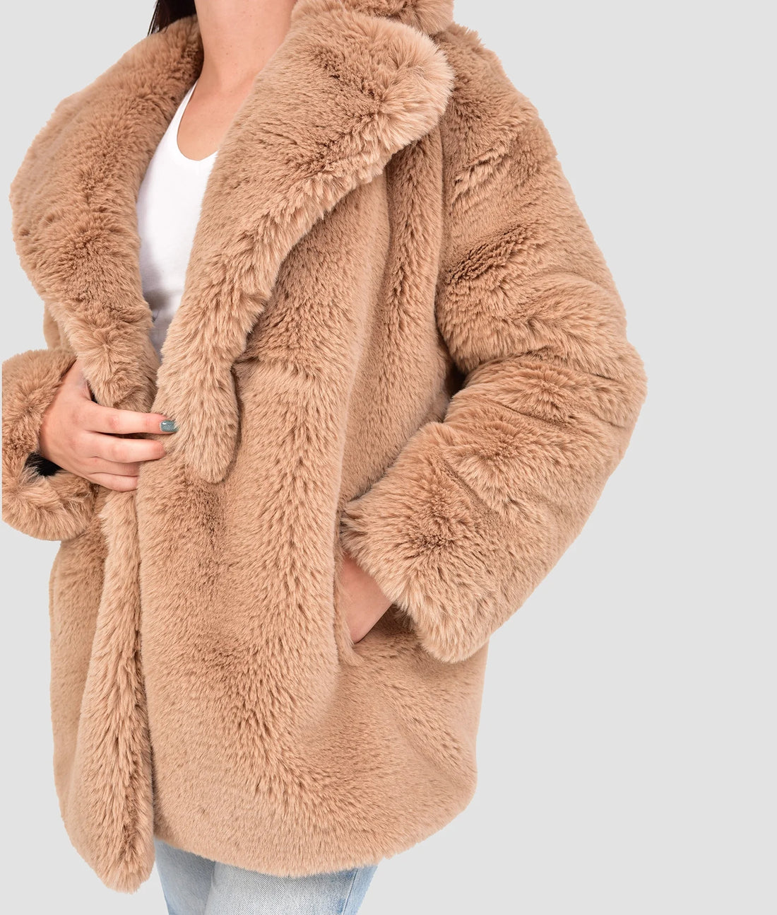 Juliette Womens Brown Fur Coat | Womens Brown Fur Jacket-1