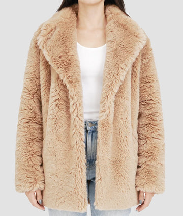 Juliette Womens Brown Fur Coat | Womens Brown Fur Jacket-1