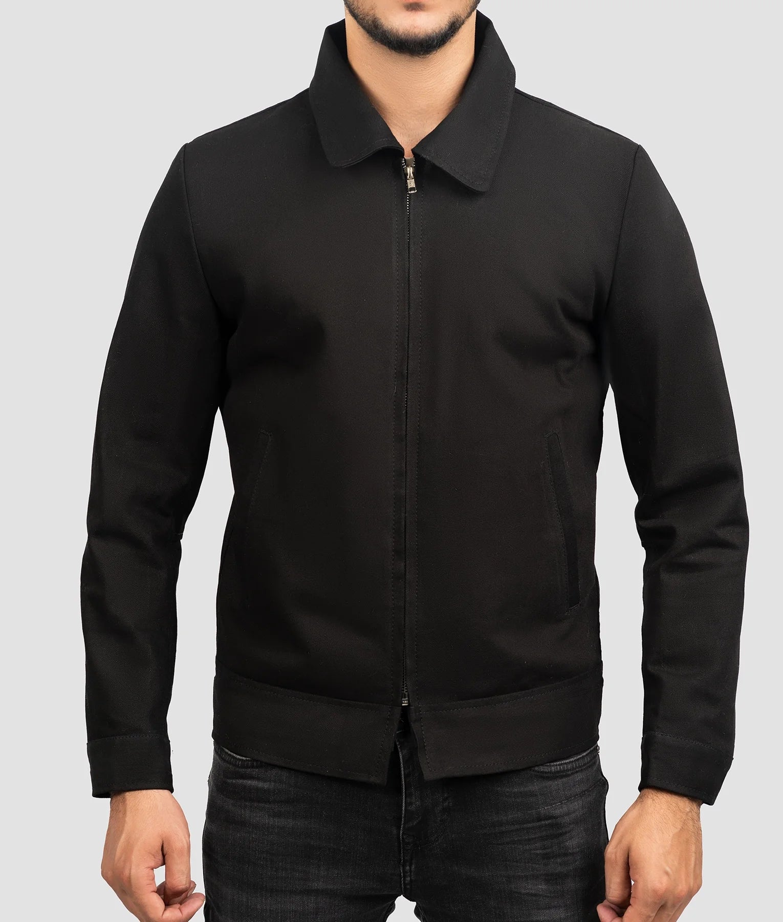 Marty Mens Black Cotton Jacket | Mens Black Cotton Jacket-2