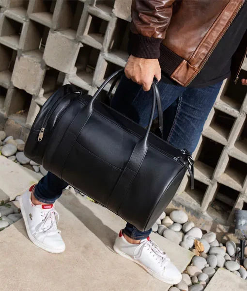 Men’s Black Travel Duffle Bag | Black Travel Duffle Bag-5