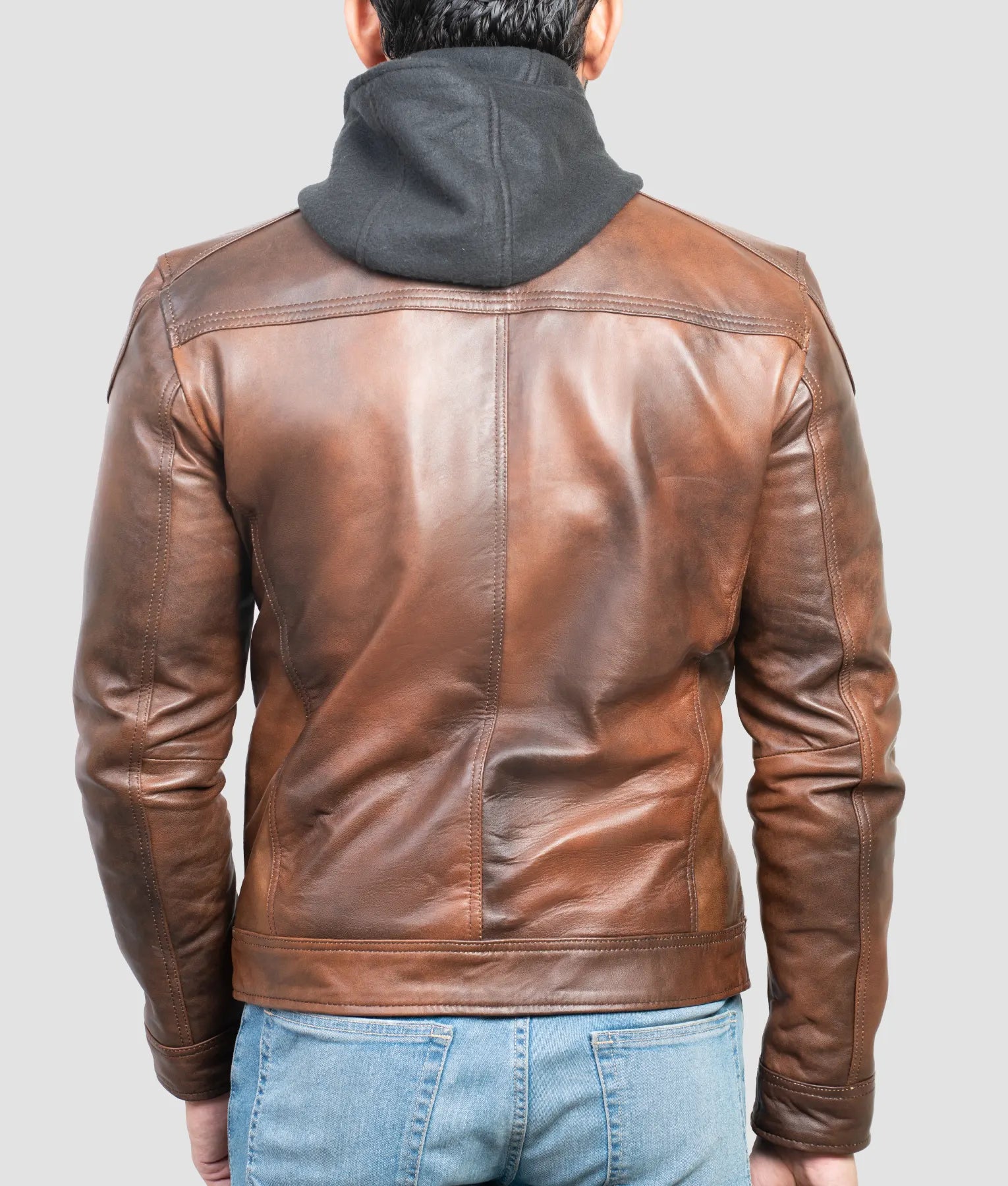 Nathan Mens Brown Leather Jacket | Mens Brown Leather Jacket-4