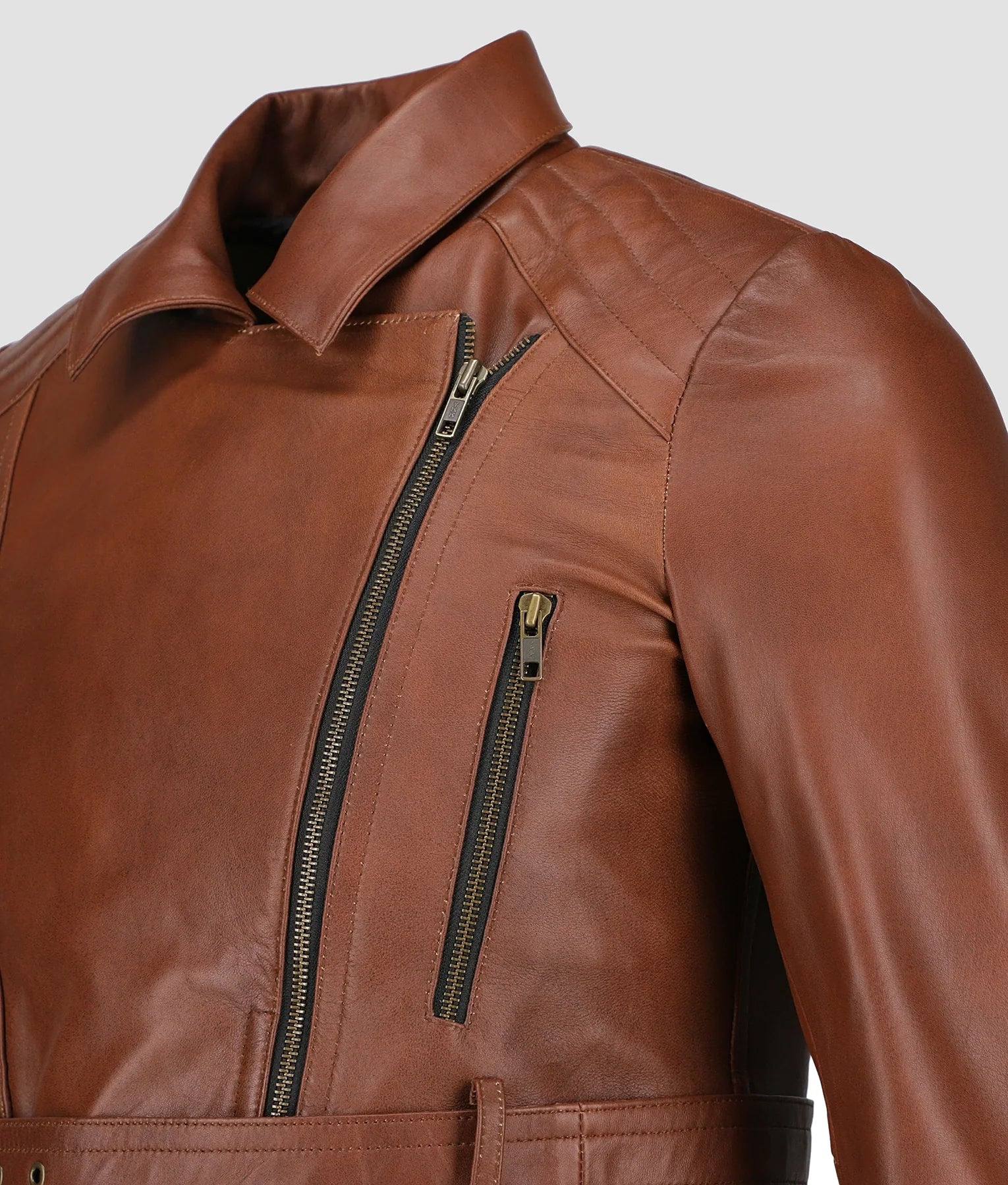 Nora Womens Brown Leather Jacket | Womens Brown Leather Jacket-5