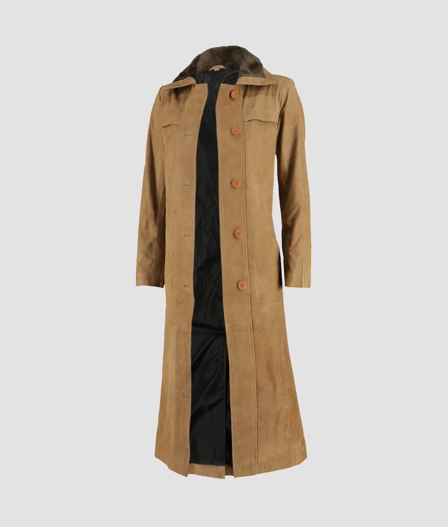 Olivia Womens Brown Leather Coat | Womens Brown Leather Coat-2