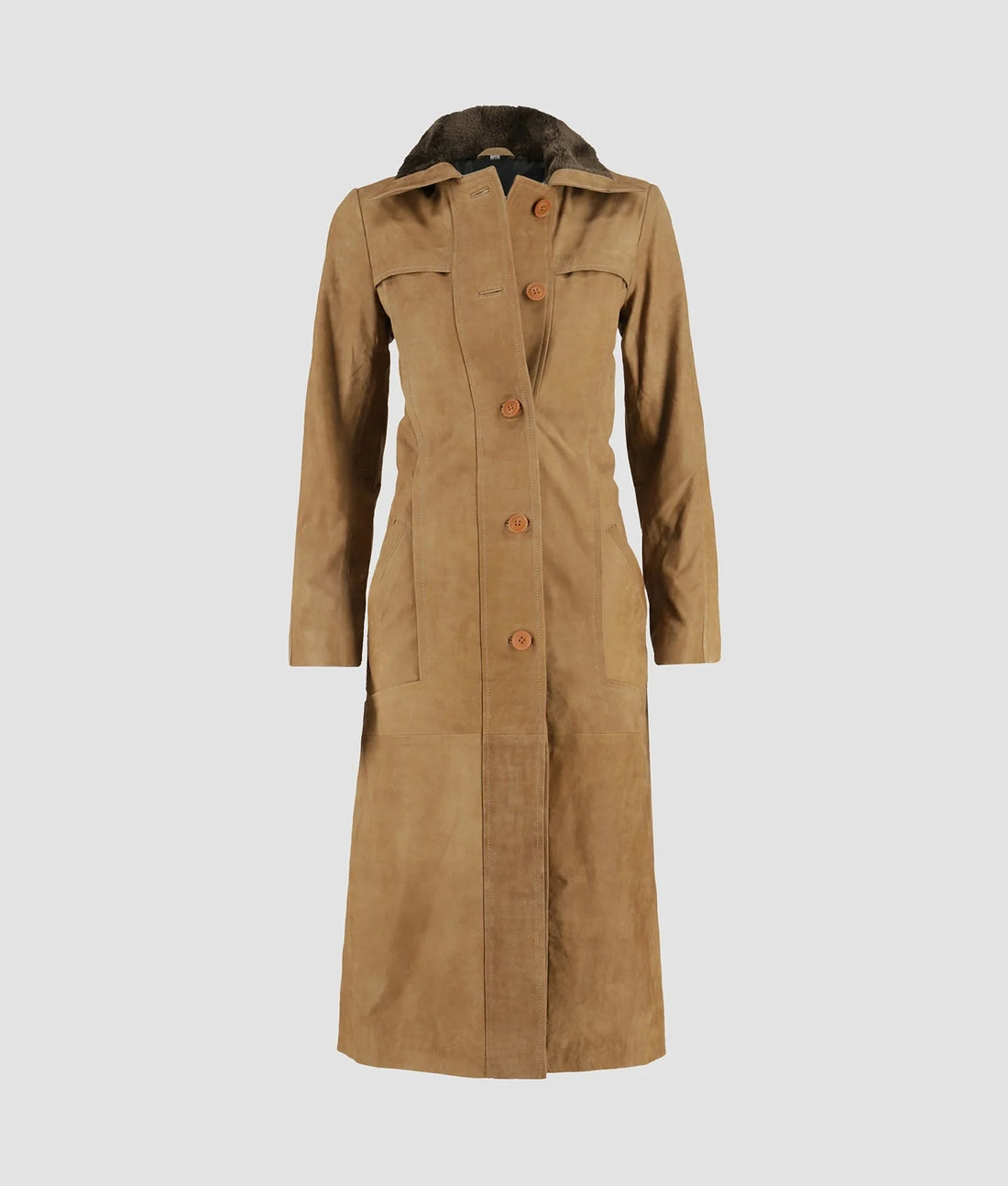 Olivia Womens Brown Leather Coat My Store