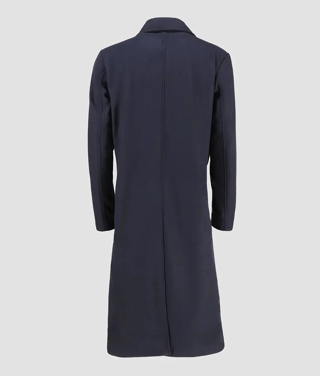 Patrick Mens Navy Blue Wool Coat My Store