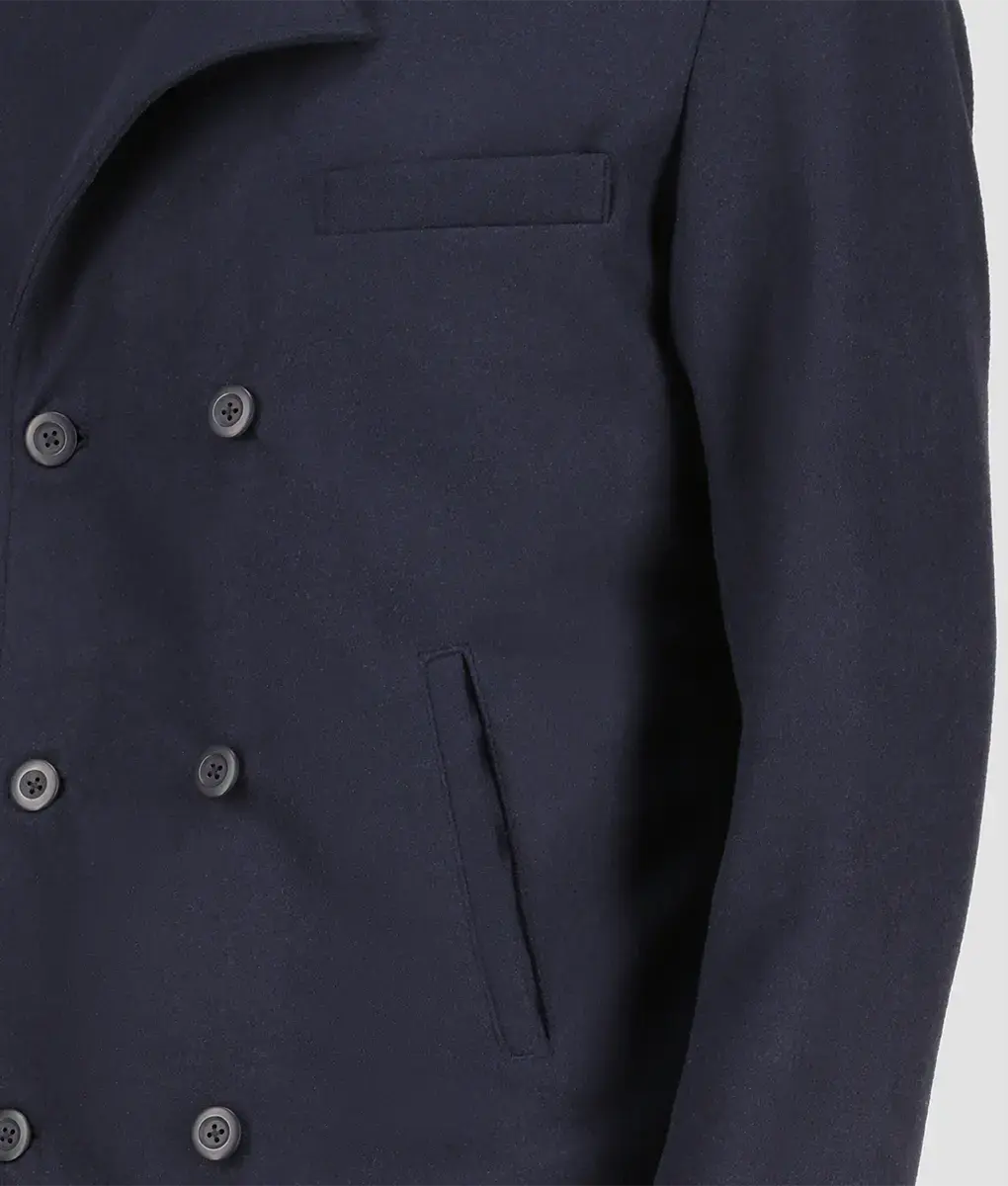 Patrick Mens Navy Blue Wool Coat My Store