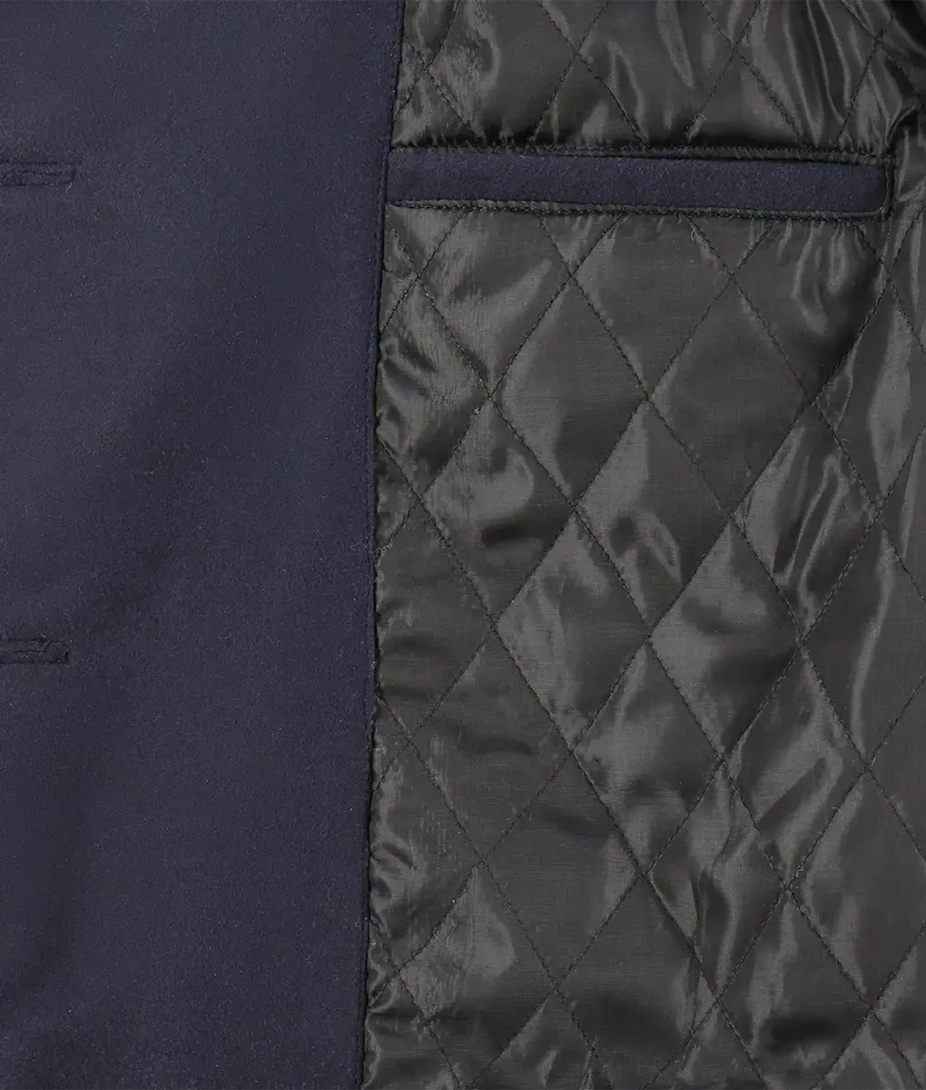 Patrick Mens Navy Blue Wool Coat My Store