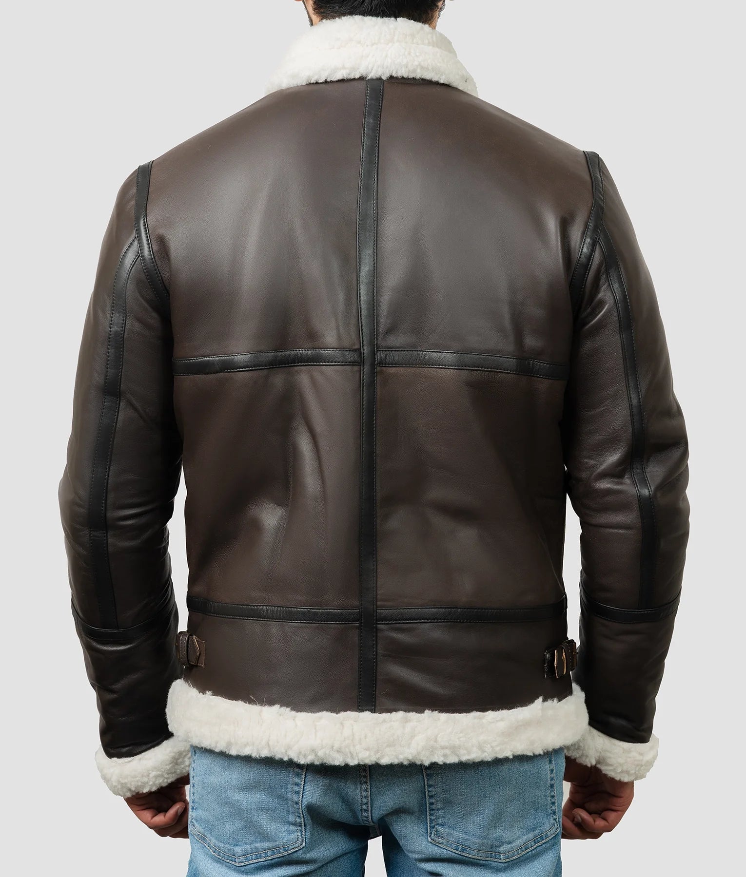 Ryan Mens Brown B3 Bomber Jacket | Mens Brown B3 Bomber Jacket-5
